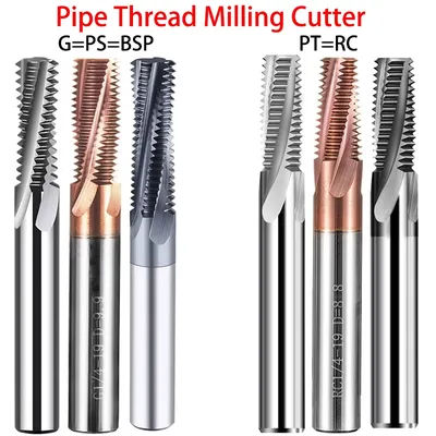 1PCS CNC 55HRC BSP (G) Straight Pipe Thread Milling Cutter 1/16 1/8 1/4 3/8 1/2 3/4 - 28 19 14 mill cutters 1"-11