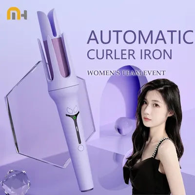 Automatic Hair Curler 32mm Negative Ions Electric Ceramic Curling Hair Stick Rotating Curl Waves Anti-Tangle Curling Iron Styler