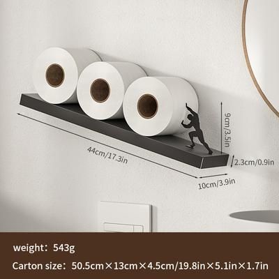 TEMU 1pc Easy-install Paper Towel Holder, No-drill Design For Kitchen & Bathroom Cabinets