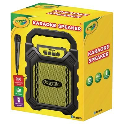 Crayola CBX210KM Karaoke Speaker, Bluetooth, Black/Yellow