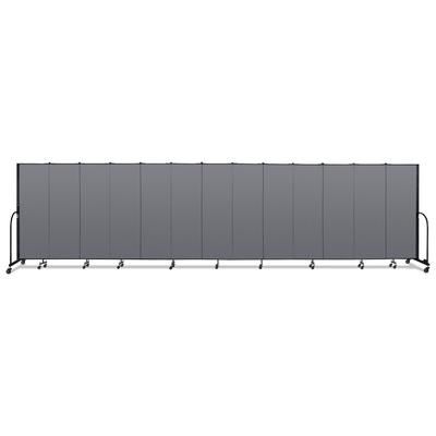 Screenflex Portable Room Divider, 24 ft 1" x 0.75" x 6 ft, Vinyl/Fiberglass/Steel, Gray (SCXCFSL6013DG)
