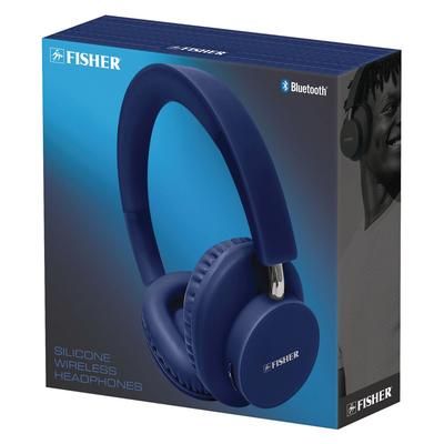 Fisher FBHP480B Silicone Wireless Headphones, Blue MIGFBHP480B