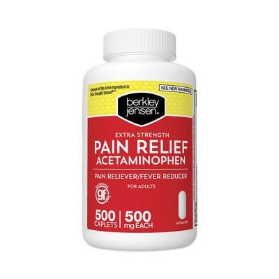Berkley Jensen® 22000629 Extra Strength Acetaminophen Tablets 500 mg, 500/Bottle