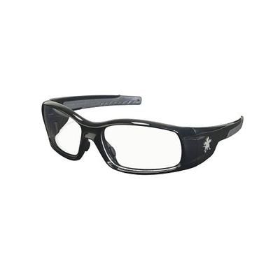 MCR Safety Swagger Safety Glasses, Clear Lens, Duramass Hard Coat, Black Frame (135-SR110)