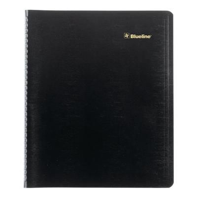 Blueline Plan and Link Monthly Planner, 11" x 9.06", Black Cover, 16-Months: Sept 2024 to Dec 2025 (REDC151281T)