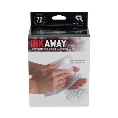 Read Right/Advantus Corporation RR1302 Ink Away Hand Cleaning Pads, Cloth, White, 72/Pack - Box of 72 REARR1302