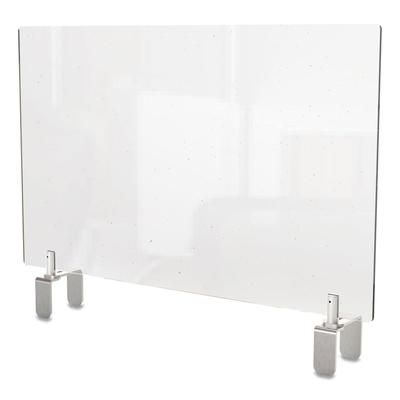 Ghent MFG PEC1829A Clear Partition Extender with Attached Clamp, 29 x 3.88 x 18, Thermoplastic Sheeting GHEPEC1829A