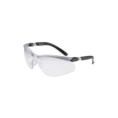 Safewaze BX Safety Eyewear, +2.0 Diopter Polycarbon Anti-Fog Lenses, Silver/Black Frame (247-11458-00000-20)