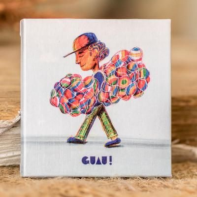 Playful Marvel,'Inspirational Child-Themed Colorful Paper Magnet'