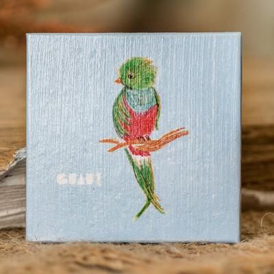 'Inspirational Quetzal Bird-Themed Colorful Paper Magnet'