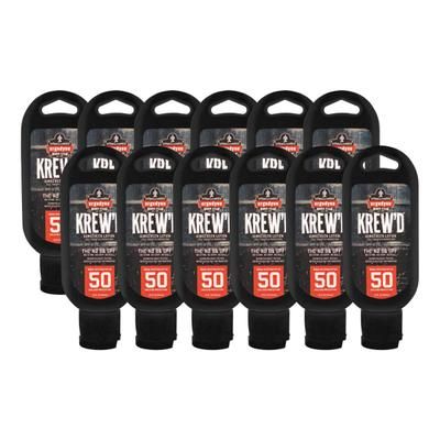 Ergodyne Krew'd 6352 Spf 50 Sunscreen Lotions, 1.5 Oz, Case Of 12 Lotions