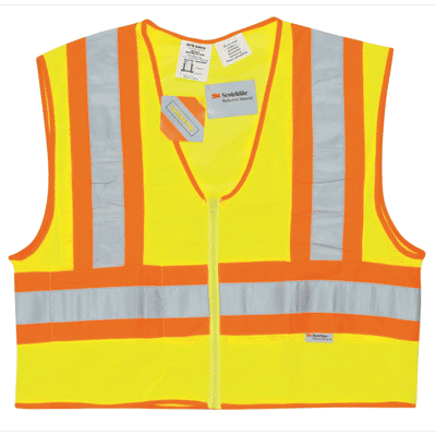 Mcr Safety Luminator Class Ii Flame Resistant Vests, 3X-Large, Fluorescent Lime