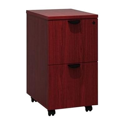 Boss Office Products 16"w X 22"d Lateral Mobile File Pedestal, Mahogany
