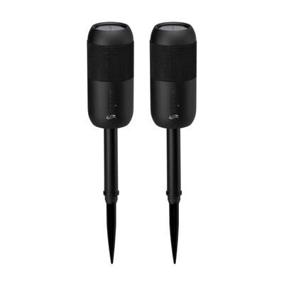 Ilive Isbw240Bdl Wireless Bluetooth Indoor & Outdoor Waterproof Speakers With Removable Stakes, Black, Set Of 2 Speakers