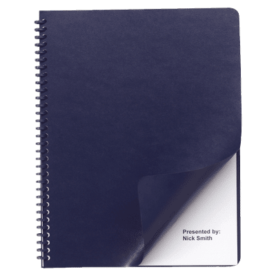 Gbc Regency Round Corners Presentation Binding Covers, 8 3/4" X 11 1/4", Navy, Box Of 200