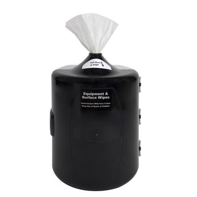 Hospeco Center-Feed Wall Mount Dispenser, 10"h X 10"w X 13-1/2"d, Black