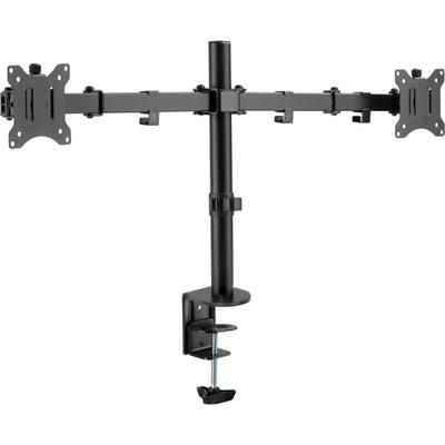 Amer Desk Mount For Monitor, Flat Panel Display - 2 Display(S) Supported - 32" Screen Support - 17.64 lb Load Capacity - 75 X 75, 100 X 100