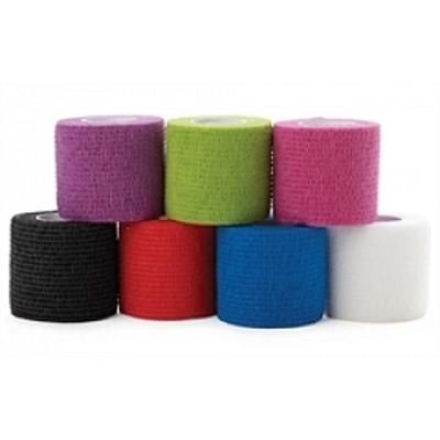 Medline Caring Non-Sterile Self-Adherent Elastic Wraps, 2" X 5 Yd., Assorted Colors, Pack Of 36