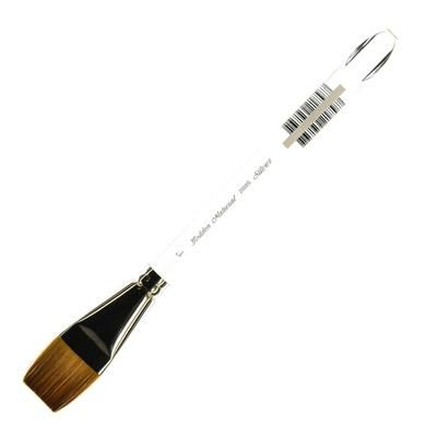 Silver Brush Golden Natural Series Paint Brush 2008S, Size 1, Square Wash, Natural And Synthetic Blend, Clear