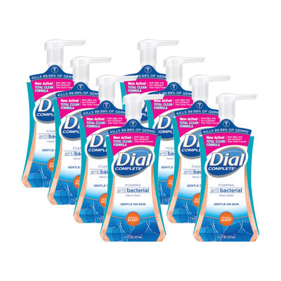 Dial Complete Foaming Hand Wash - 7.5 Fl Oz (221.8 Ml) - Pump Bottle Dispenser - Kill Germs - Hand - Amber - 8 / Carton