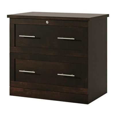 Realspace 29-7/16"w X 18-1/2"d Lateral 2-Drawer File Cabinet, Peppered Black