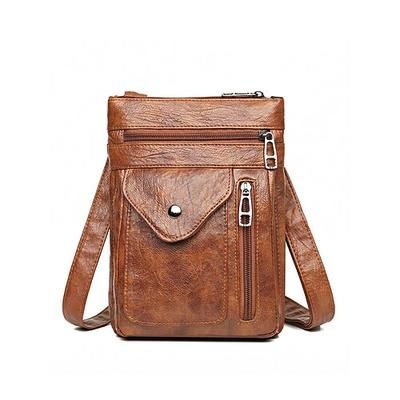 borsa a tracolla vintage in similpelle da donna - borsa a tracolla multitasche per viaggi, lavoro e tempo libero nero marrone verde
