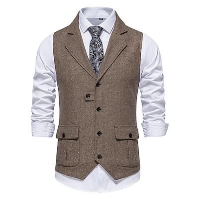 Classico Retrò Vintage Anni 1920 Gilet Il grande Gatsby Costume Per uomo Carnevale Mascherata Matrimonio Feste Ospite di nozze Adulti Gilet Primavera Autunno