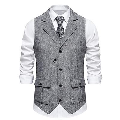 Classico Retrò Vintage Anni 1920 Gilet Il grande Gatsby Costume Per uomo Carnevale Mascherata Matrimonio Feste Ospite di nozze Adulti Gilet Primavera Autunno