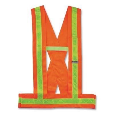 ergodyne GloWear 8140BA Class 1 Breakaway Sash, Polyester, X-Large/2X-Large, Orange (EGO27018)