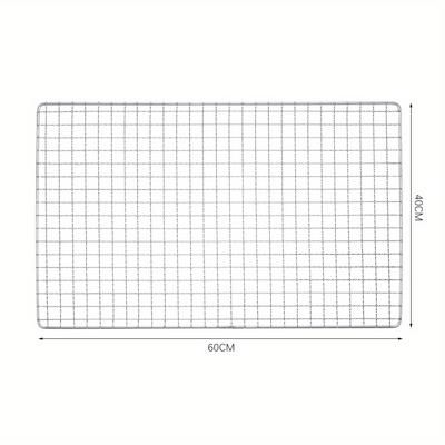 TEMU [family Gathering] Portable Stainless Steel Bbq Grill Mesh – Square, Outdoor Cooking Rack For Barbecue, & Camping, Easy To Clean & , Grilling Accessories For Outdoor Grill