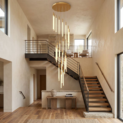 Kasper | Modern Staircase Chandelier | Warm White (3000k) / 8 Lights / Silver | Indoor Lighting | MOD LIGHTING