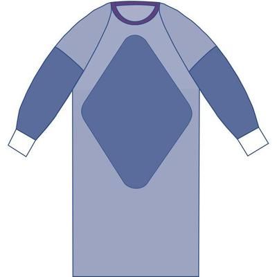 Medline Aurora Fabric-Reinforced Gown with Raglan Sleeves, Sterile, Size XL, 28/CS (DYNJP2805)