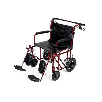 Medline 22"W Freedom Plus Lightweight Bariatric Transport Chair, 1 EA (MDS808200BAR)