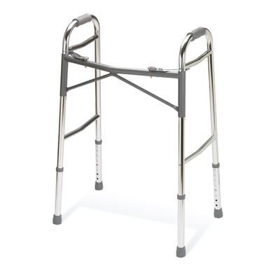 Medline Adult Folding Walker, 2 Button, Heavy Duty, 1 EA (G07767)