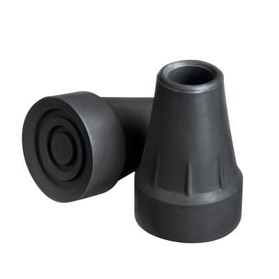 Medline 7/8" Super Crutch Tips, Black, Also Compatible with Bariatric Canes, 8/CS (G00841)
