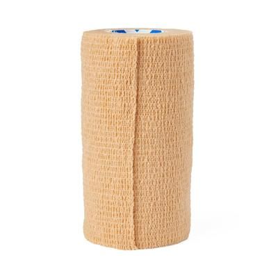 Medline Nonsterile Self-Adherent Wrap, Tan, 4" x 5 yd. (10.2 cm x 4.6 m), 18/CS (PRM088004)