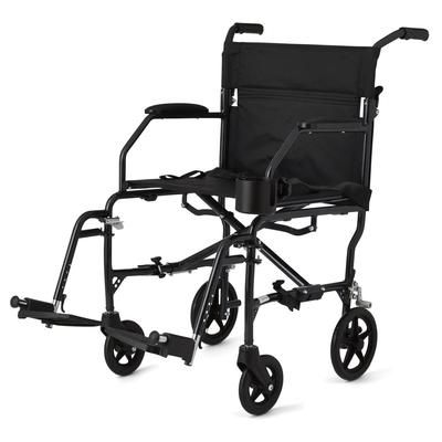 Medline Ultralight Transport Chair, Black, 1 EA (MDS808200F3BK)