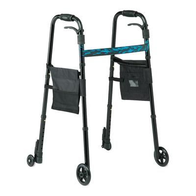 Medline Folding Trigger Walker with 5" Wheels, 1 EA (MDS86410TRIG)