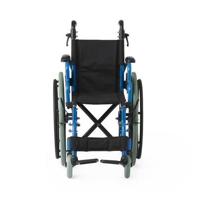 Medline Guardian Kidz Pediatric Wheelchair with Nylon Upholstery, Swing-Away Footrests, and Telescoping Handles, Blue, 12"W, 1 EA (KPD2N22S1)