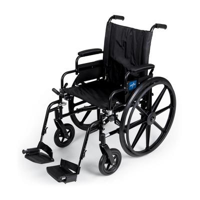 Medline K4 Lightweight Wheelchair with Swing-Back Desk-Length Arms and Swing-Away Footrests, 300 lb. Weight Capacity, 16" Width, 1 EA (MDS806500N)