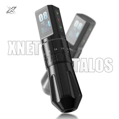XNET Talos Adjustable Wireless Tattoo Machine Pen 2.0-4.2mm Coreless Motor For Dotwork Tattoo Makeup Microplasty Pen For Tattoo