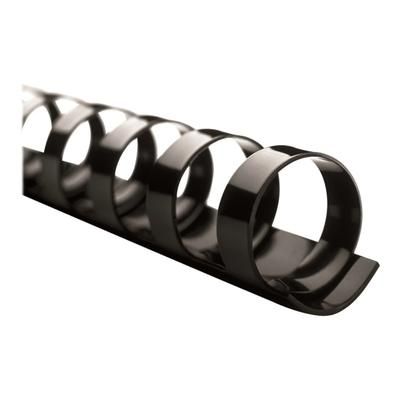 Gbc Combbind 19-Ring Binding Spines, 1" Capacity (200 Sheets), Black, Box Of 100