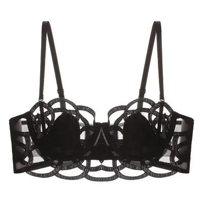 Soutien-gorge Sexy en dentelle pour femmes, sous-vêtements rassemblés, Style français, coton fin, oreilles de lapin, couleur unie, intimes pour tous les jours