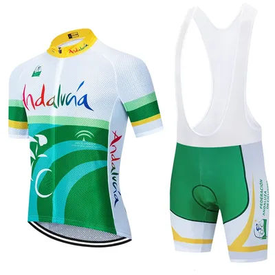Nouveau vert Andalucia Maillot de cyclisme hommes femmes ORBEA course vélo Maillot ensemble short et haut Ropa Ciclismo vtt été vélo t-shirt pantalon