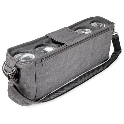WonderFold Large Parent Console with 4 Insulated Cup Holders - Gray