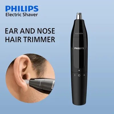 Philips NT1620 Mini Nose Hair Trimmer Men's Electric Shaving Cutting Tool Battery Power Full Body Washable Nose Hair Trimmer
