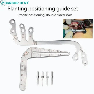 1Set Dental Implant Guide Autoclaved Oral Planting Locator Dentistry Positioning Ruler Angle Ruler Implant Tools