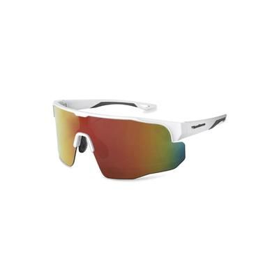 War Bird Deep State Glasses White Frames /Smoke Lens/Black Red Shield EYDPWHSMBRR