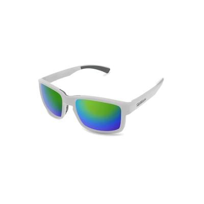 War Bird Easy Day Glasses White Frames/Smoke Lens/Green Shield EYEDWHSMGRR