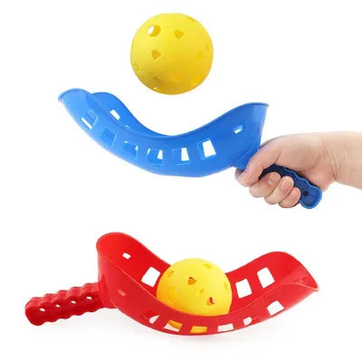 1 Set Kids Scoop Ball Toy Outdoor Sports Catch Balls Game Set Throw And Catch Parent-Child Interactive Toys Garden Toss Game